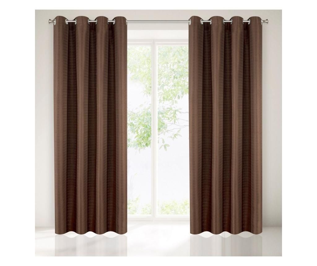 Draperie Sancy Brown Rings 140x250 cm - Eurofirany, Maro