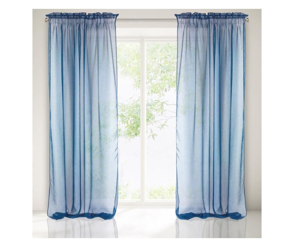 Draperie Eurofirany, Metis Blue Tape, poliester, 140x300 cm, albastru - Eurofirany, Albastru