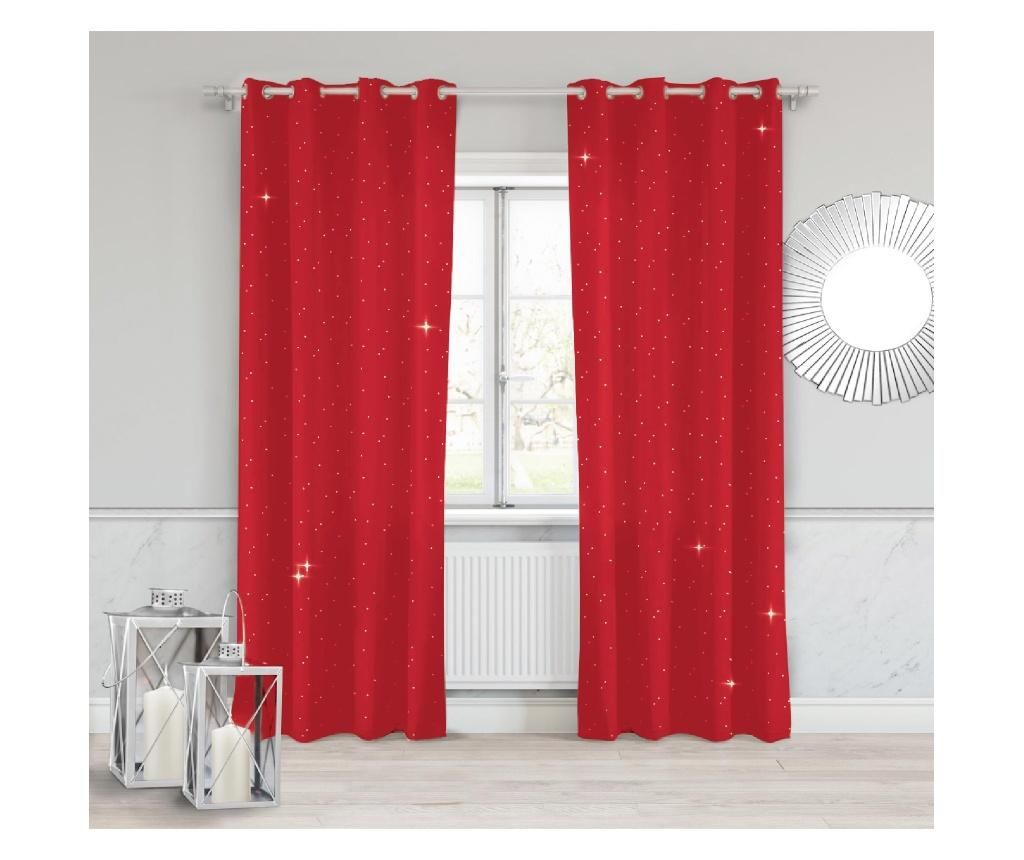 Draperie Crystal Red 140x250 cm - Chic Home, Rosu