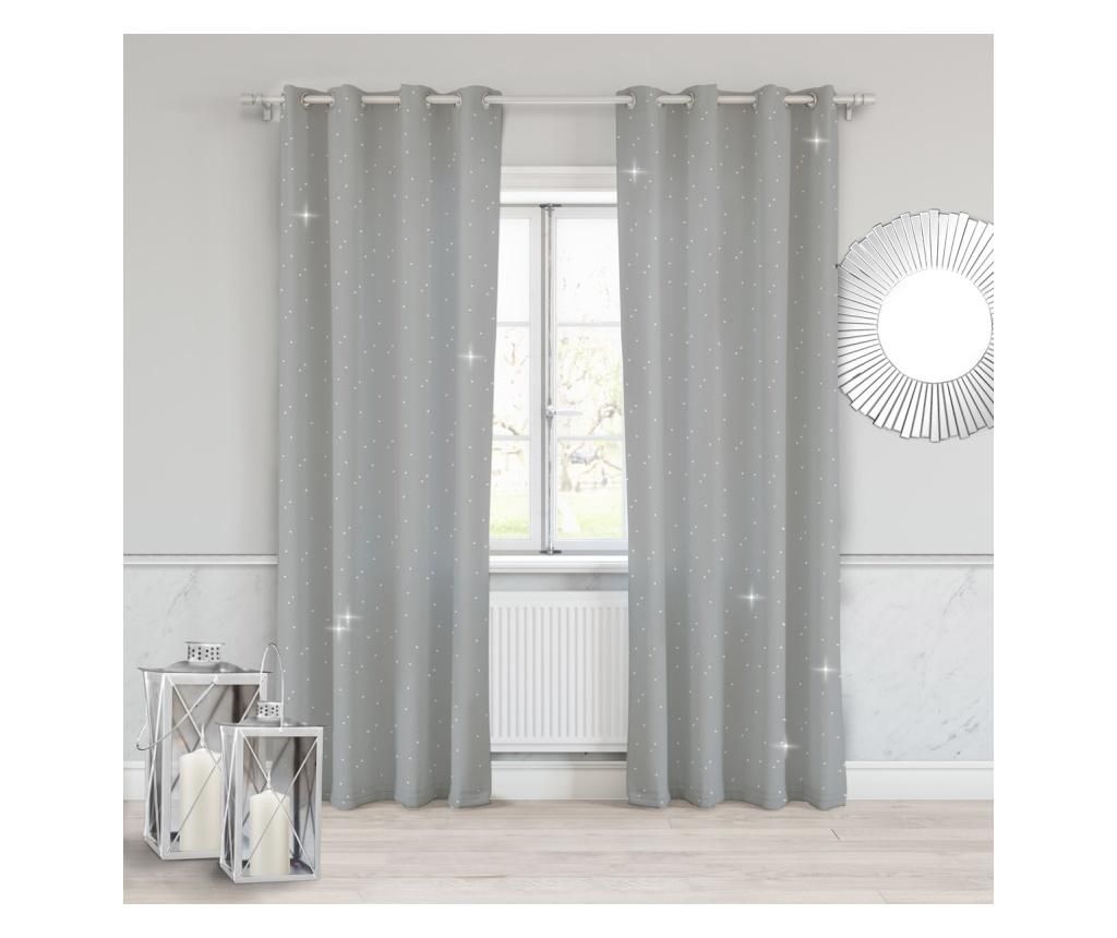 Draperie Crystal Grey 140×250 cm – Chic Home, Gri & Argintiu Chic Home