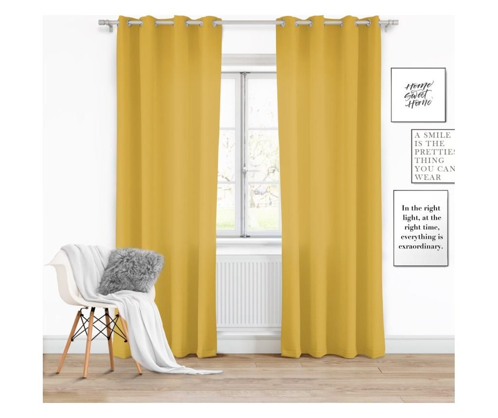 Draperie Viva Yellow 140×250 cm – Chic Home, Galben & Auriu Chic Home