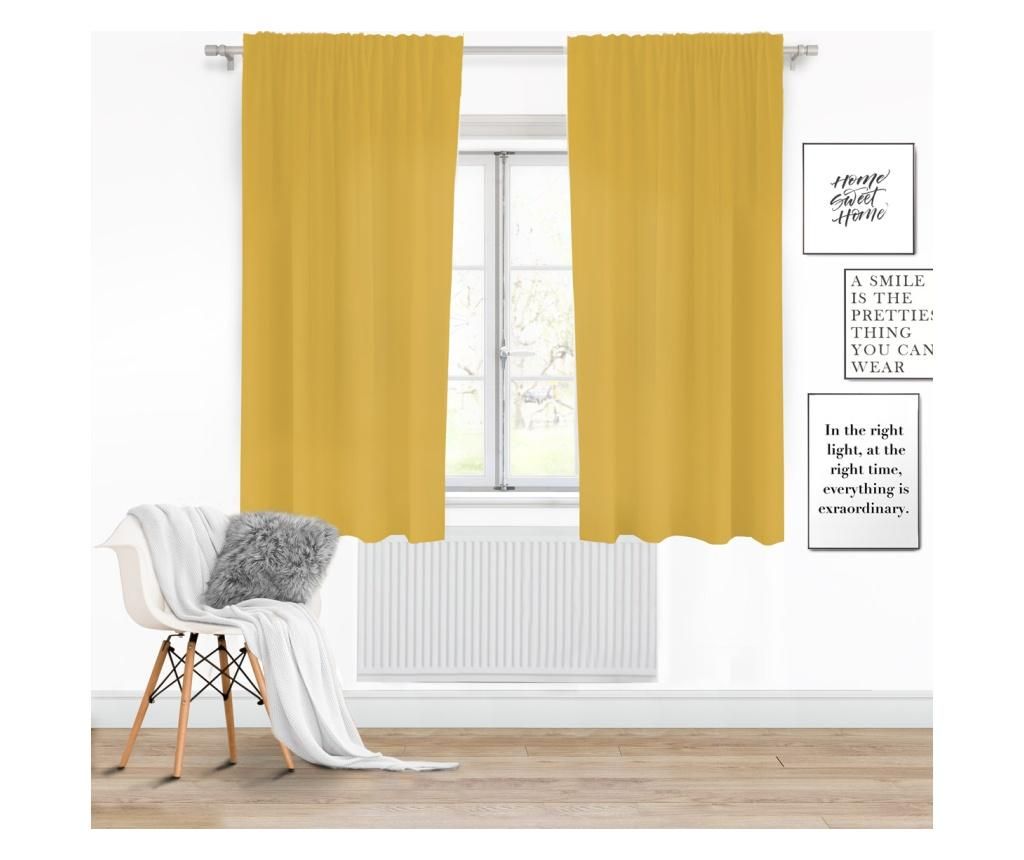 Draperie Viva Tape Yellow 140x175 cm - Chic Home, Galben & Auriu