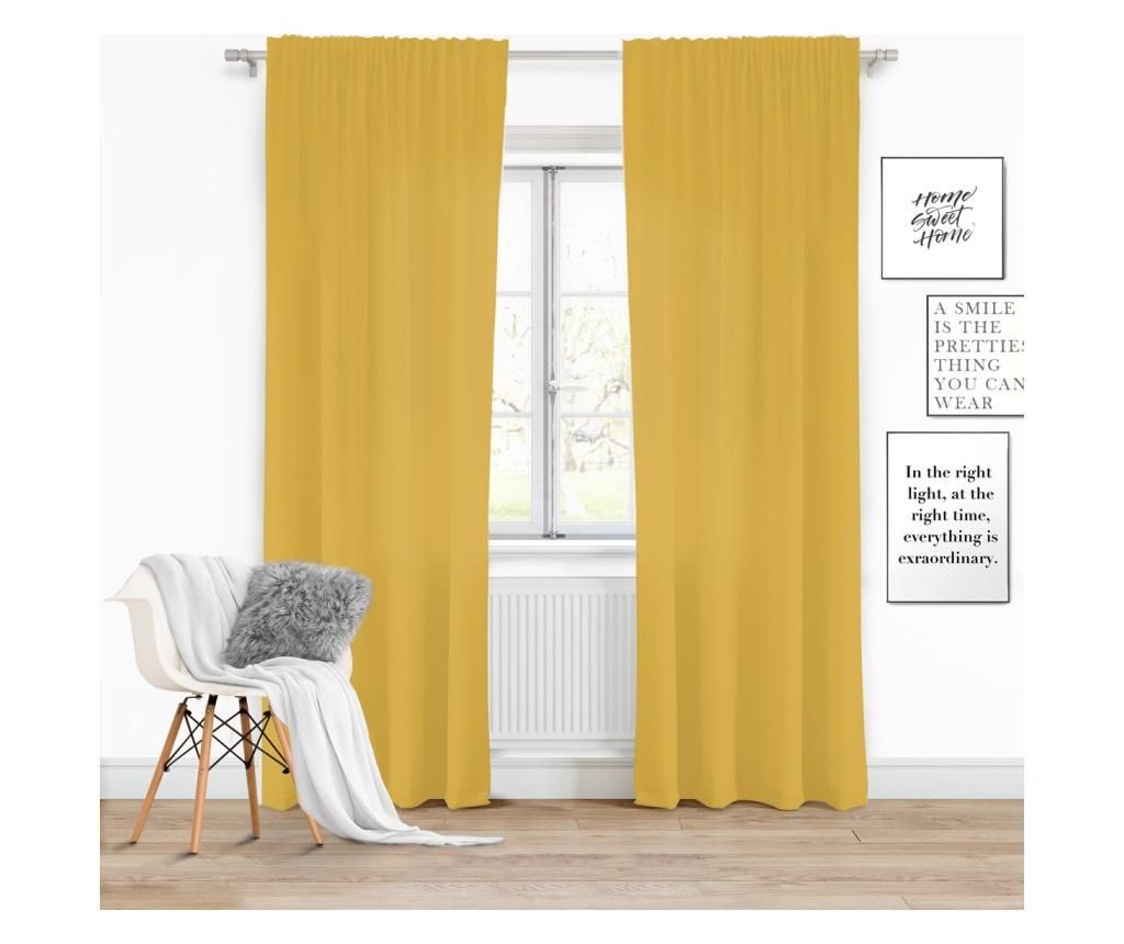Draperie Viva Tape Yellow 140x250 cm - Chic Home, Galben & Auriu