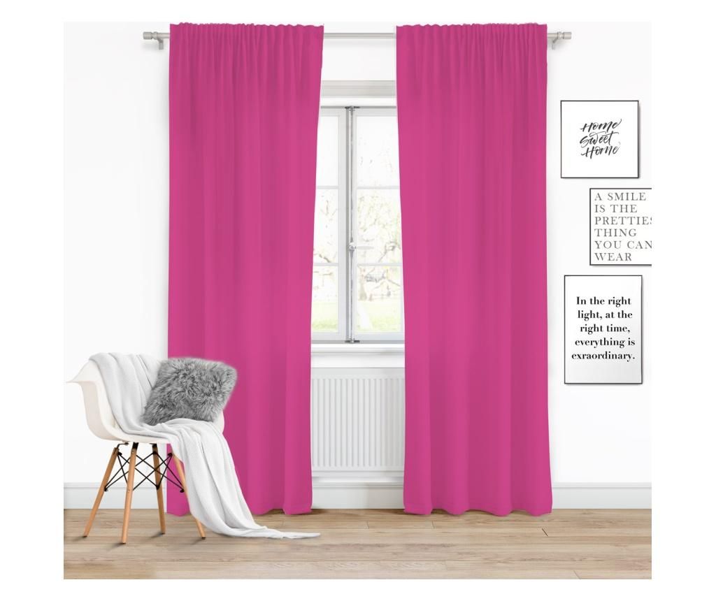 Draperie Viva Tape Dark Pink 140x250 cm - Chic Home, Roz