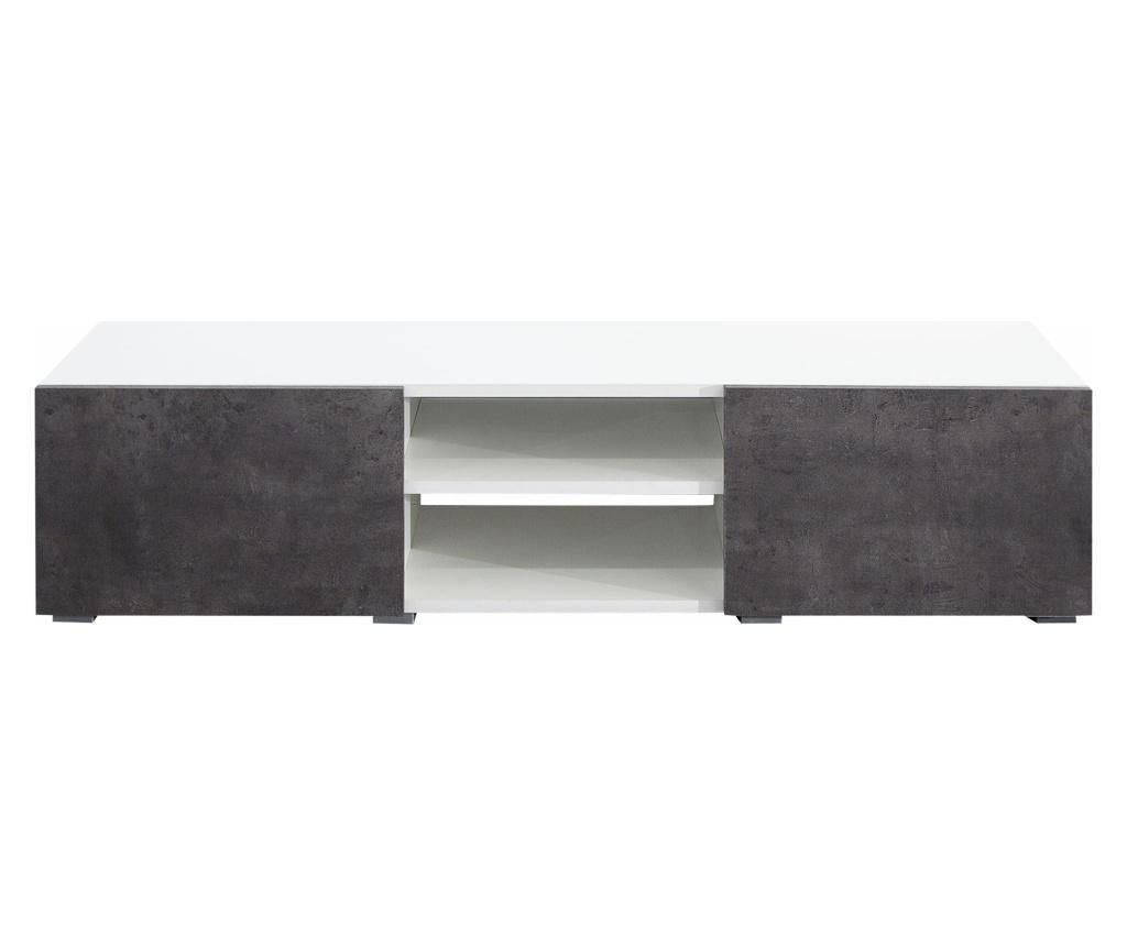 Comoda TV Podium White and Grey - Symbiosis