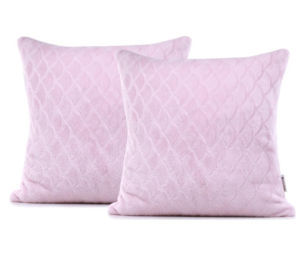 Set 2 fete de perna Sardi Powderpink 45x45 cm