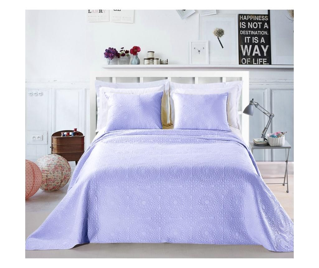 Set cuvertura Double Elodie Lilac - DecoKing, Mov