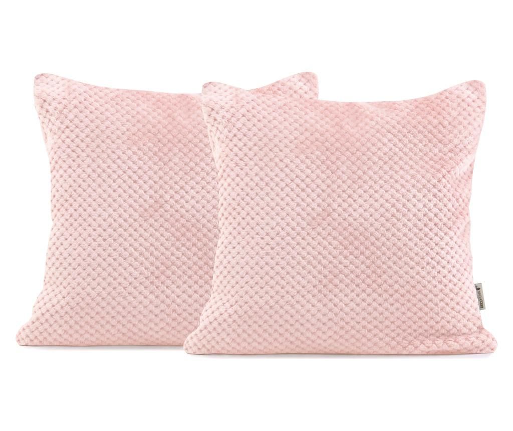 Set 2 fete de perna Henry Powderpink 45x45 cm