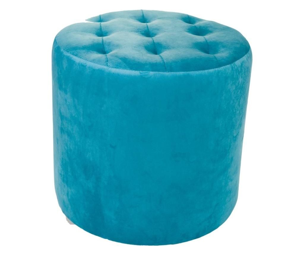 Taburet Creaciones Meng, Glam Round Blue, 40x40x38 cm - Creaciones Meng, Multicolor