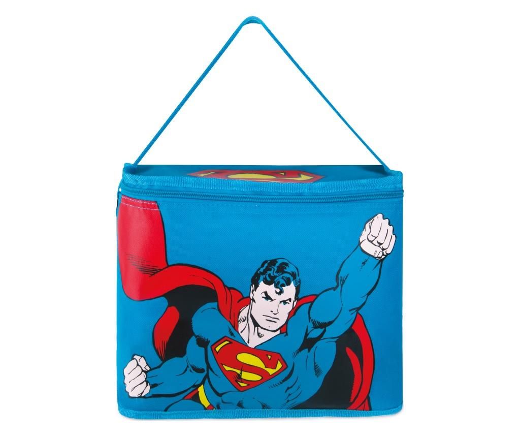 Geanta frigorifica Excelsa, Superman, PEVA, 10 L, 28x18x21 cm - Excelsa, Albastru