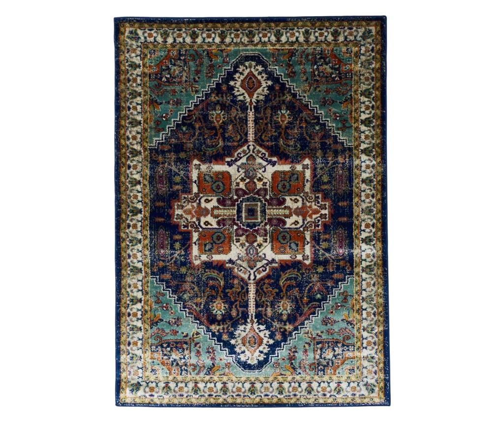 Covor Floorita, Boho Ashley Blue, 80×150 cm, polipropilena – Floorita, Albastru Floorita