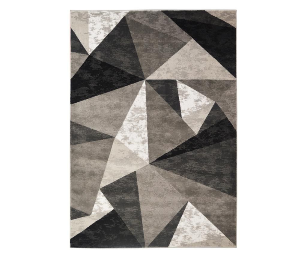 Covor Manhattan Moma Grey Black 80×150 cm – Floorita, Negru Floorita