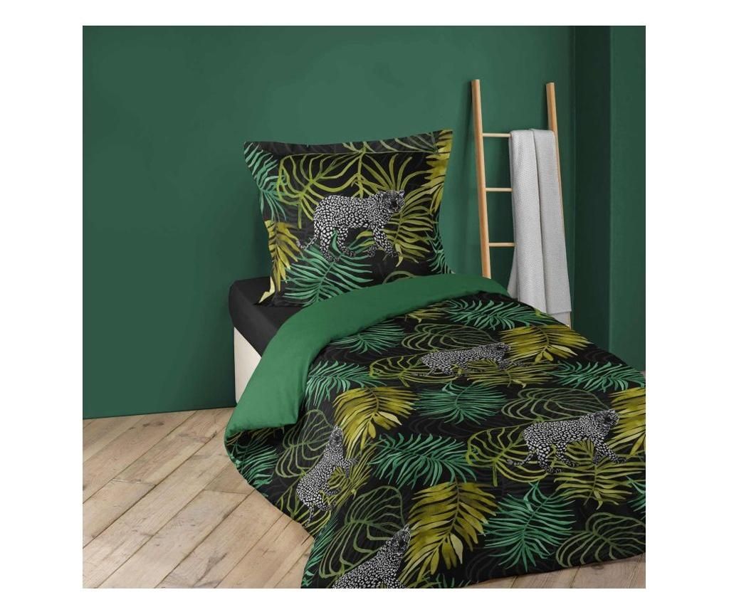 Set de pat Single Tropical Green – douceur d’intérieur, Multicolor douceur d'intérieur