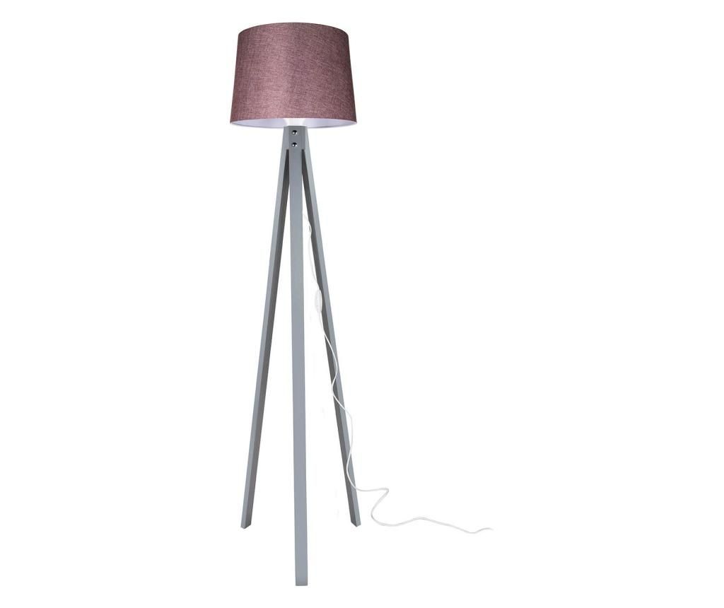 Lampadar Squid Lighting, Teko Powder Pink and Grey, MDF, Incandescent, max. 20 W W, 45x45x160 cm - Squid lighting, Roz