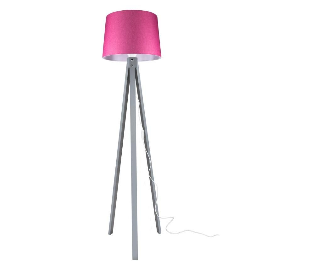Lampadar Squid Lighting, Seko Pink and Grey, MDF, Incandescent, max. 20 W W, 45x45x160 cm - Squid lighting, Roz