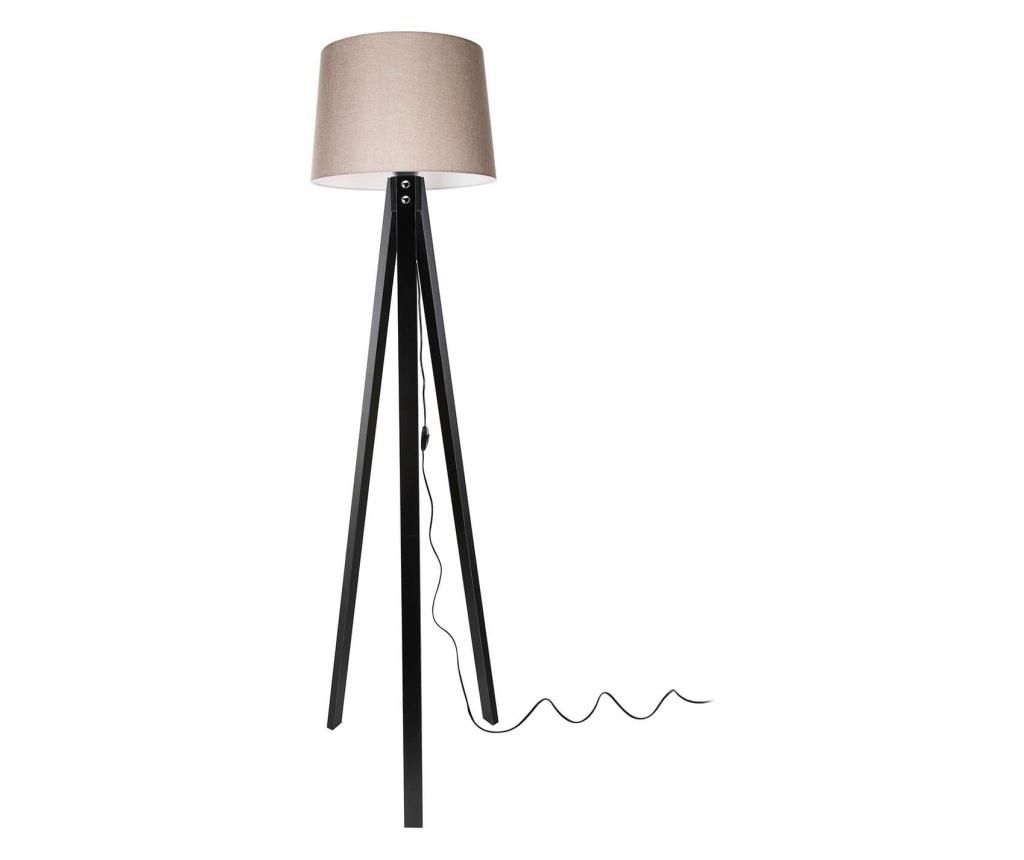 Lampadar Squid Lighting, Jento Sand Beige and Black, MDF, Incandescent, max. 20 W W, 45x45x160 cm - Squid lighting, Crem