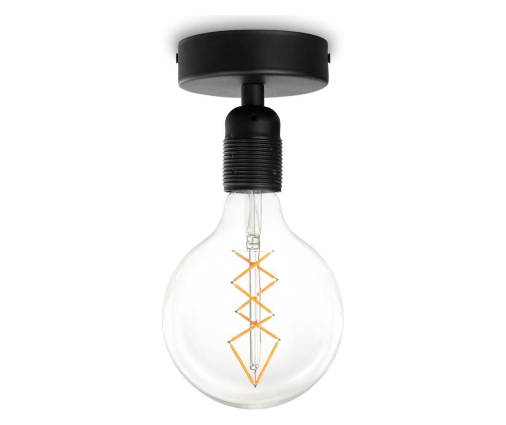 Lustra Bulb Attack, Uno, fasung din otel acoperit cu pulbere, incandescent, LED, fluorescent, E27, negru, 4x4x10 cm – Bulb Attack, Negru Bulb Attack