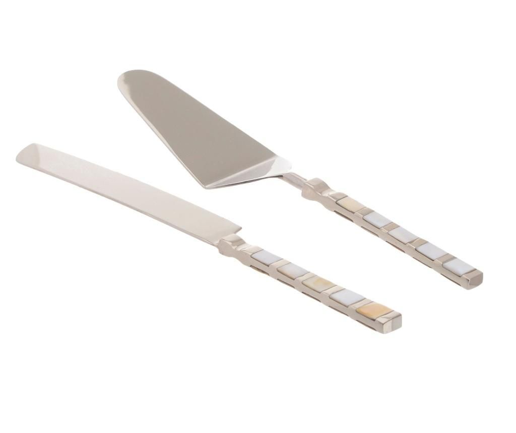 Set 2 spatule pentru tort – inart, Gri & Argintiu inart imagine 2022