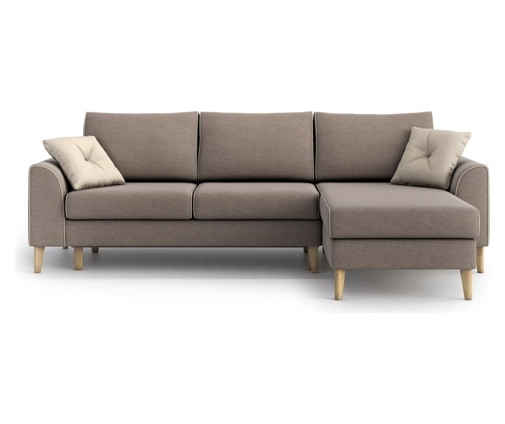 Coltar reversibil extensibil William Brown & Beige - Optisofa, Maro