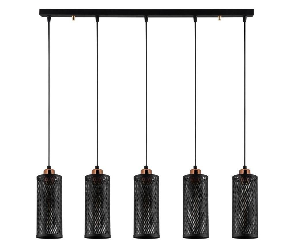 Lustra Noor, Fener, metal, max. 577 W, 80x10x116 cm - Noor, Negru