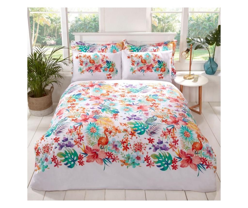 Set de pat Double Rapport Home, Tropical, polibumbac - Rapport Home, Multicolor