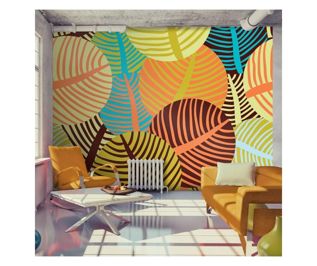 Tapet Artgeist, Collage: Leaves, material netesut, 231x300 cm - Artgeist, Multicolor