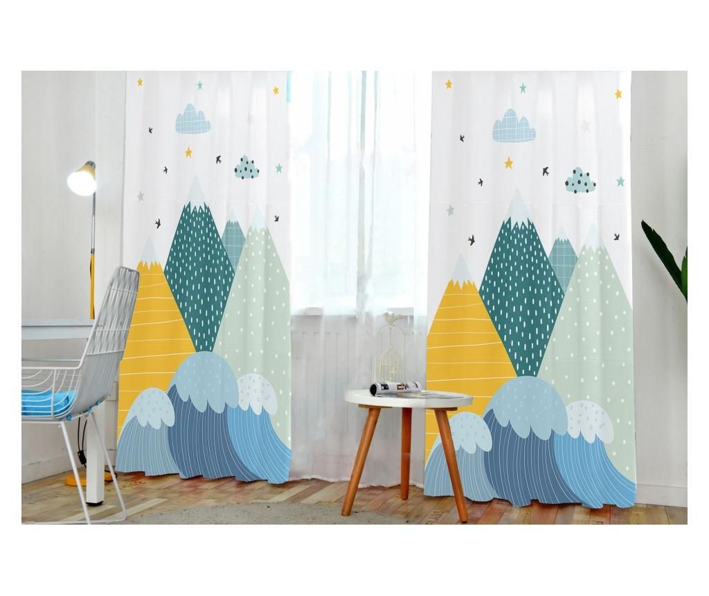 Draperie Mountains and Sea 140x240 cm - JUNGLE, Multicolor