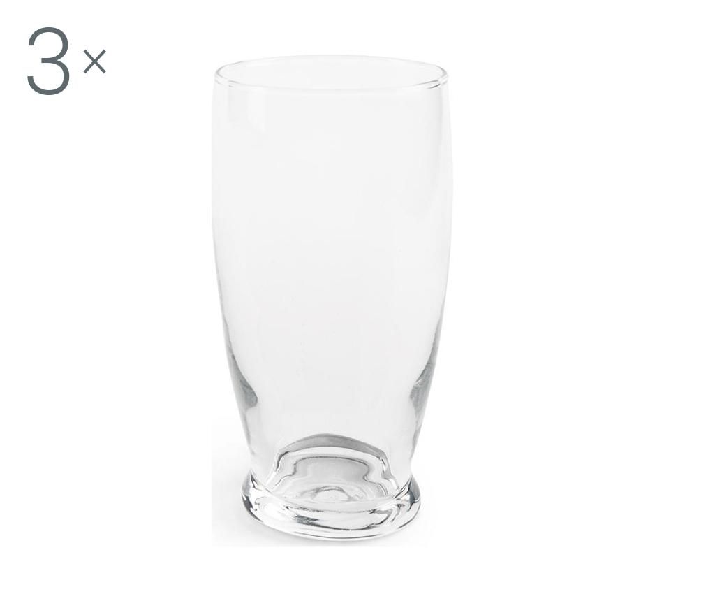 Set 3 pahare pentru bere Excelsa, sticla, 0.35,0.35 – Excelsa, Alb Excelsa imagine 2022