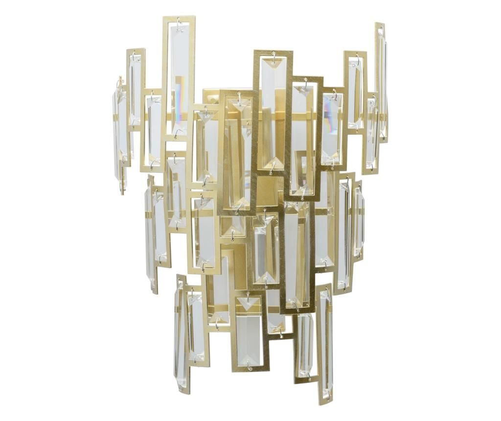 Aplica de perete Classic Lighting, Monarch, metal, 15x37x26 cm - Classic Lighting, Alb,Galben & Auriu