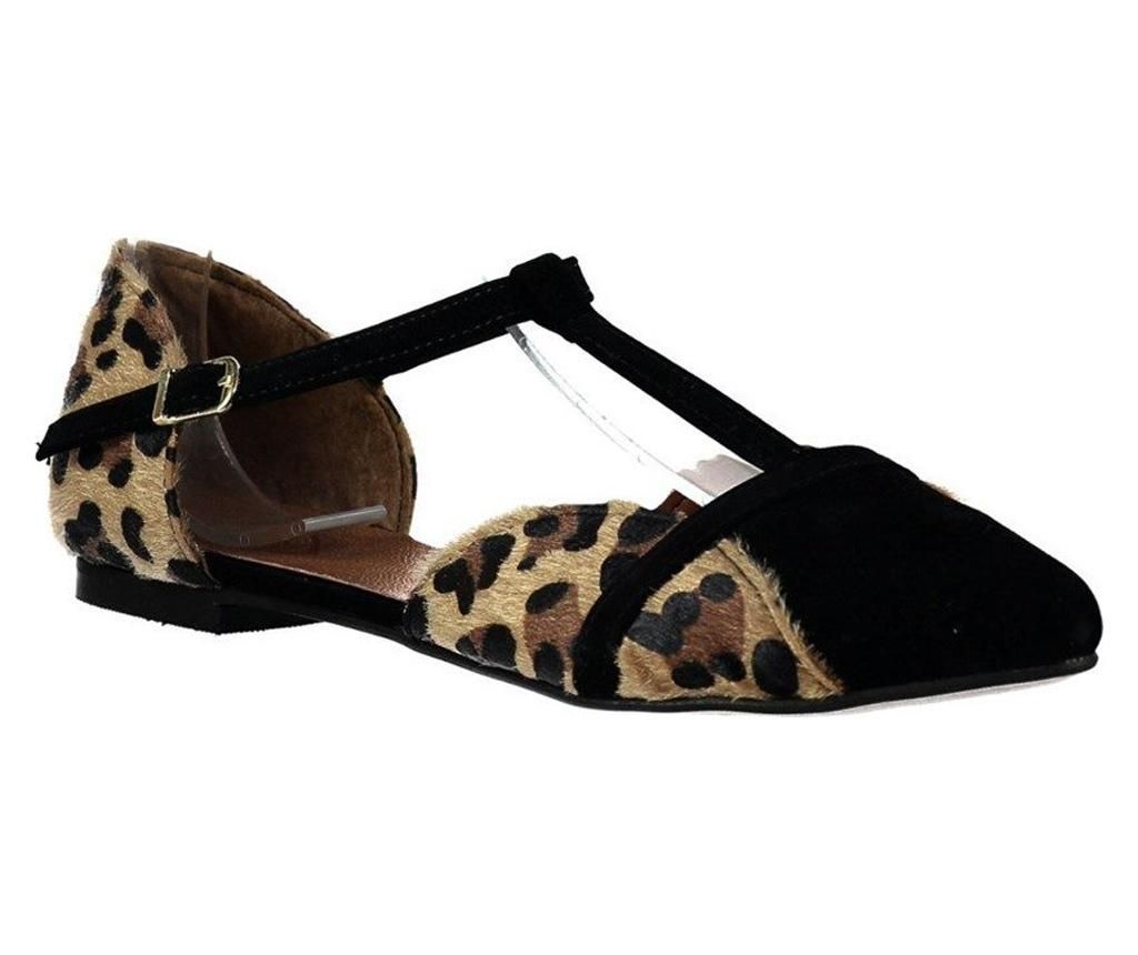 Balerini dama Fox Shoes Leopard Black 39 – Fox Shoes, Negru