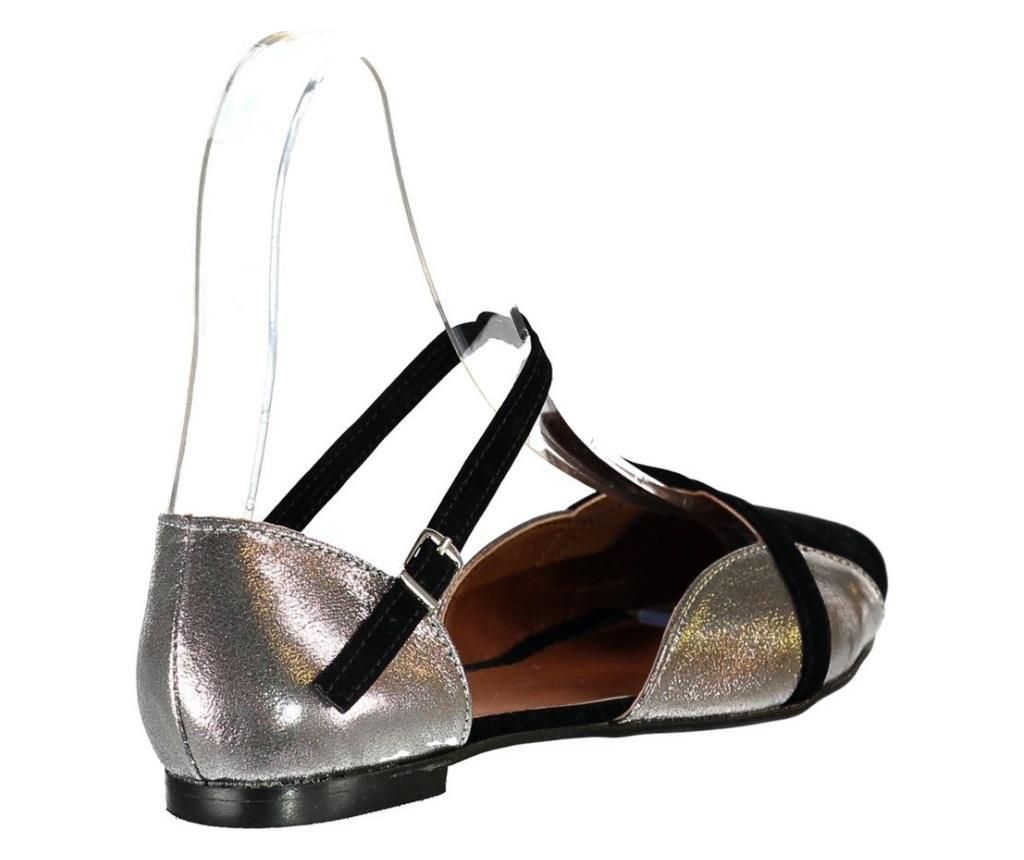 Balerini dama Fox Shoes Black Platinum 37 - Fox Shoes, Negru
