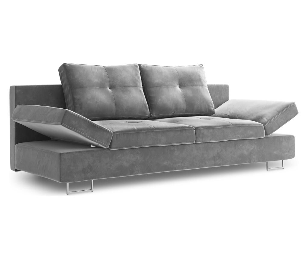 Canapea extensibila 2 locuri Selene Light Grey - Windsor & Co, Gri & Argintiu