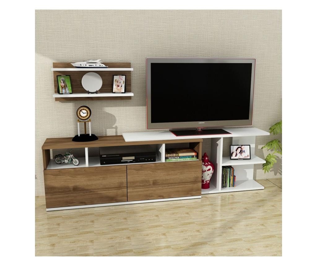 Set comoda TV si polita Furny Home, Beste, PAL melaminat - Furny Home