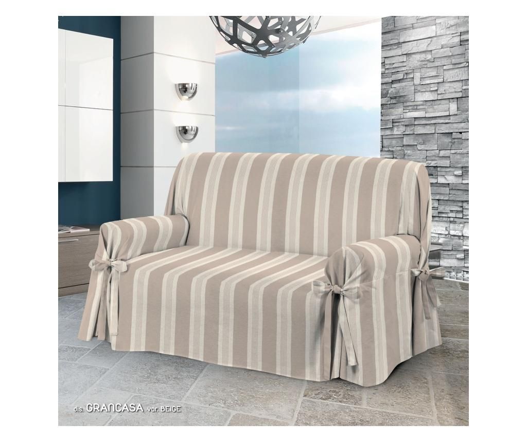 Husa pentru canapea cu 2 locuri Laccetti Grancasa Beige 85x140 cm - Co.Ingros.Tex, Crem