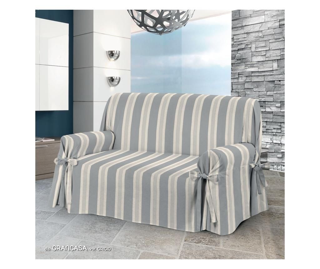 Husa pentru canapea cu 2 locuri Laccetti Grancasa Grey 85x140 cm - Co.Ingros.Tex, Multicolor