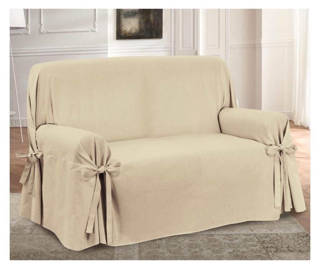 Husa pentru canapea cu 3 locuri Laccetti Prezioso Beige 85x185 cm - Co.Ingros.Tex, Crem