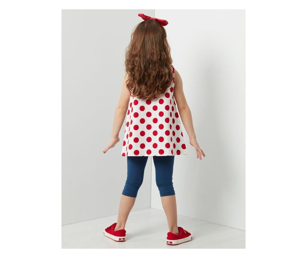 Set tunica si colanti trei sferturi pentru copii Denokids, Lily Dotted - Denokids