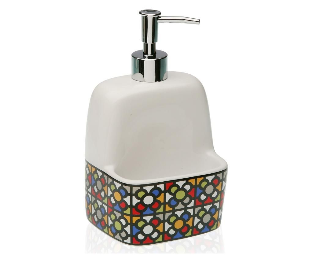 Dispenser detergent de vase Versa, Urbana, ceramica, 11x10x19 cm - Versa, Negru