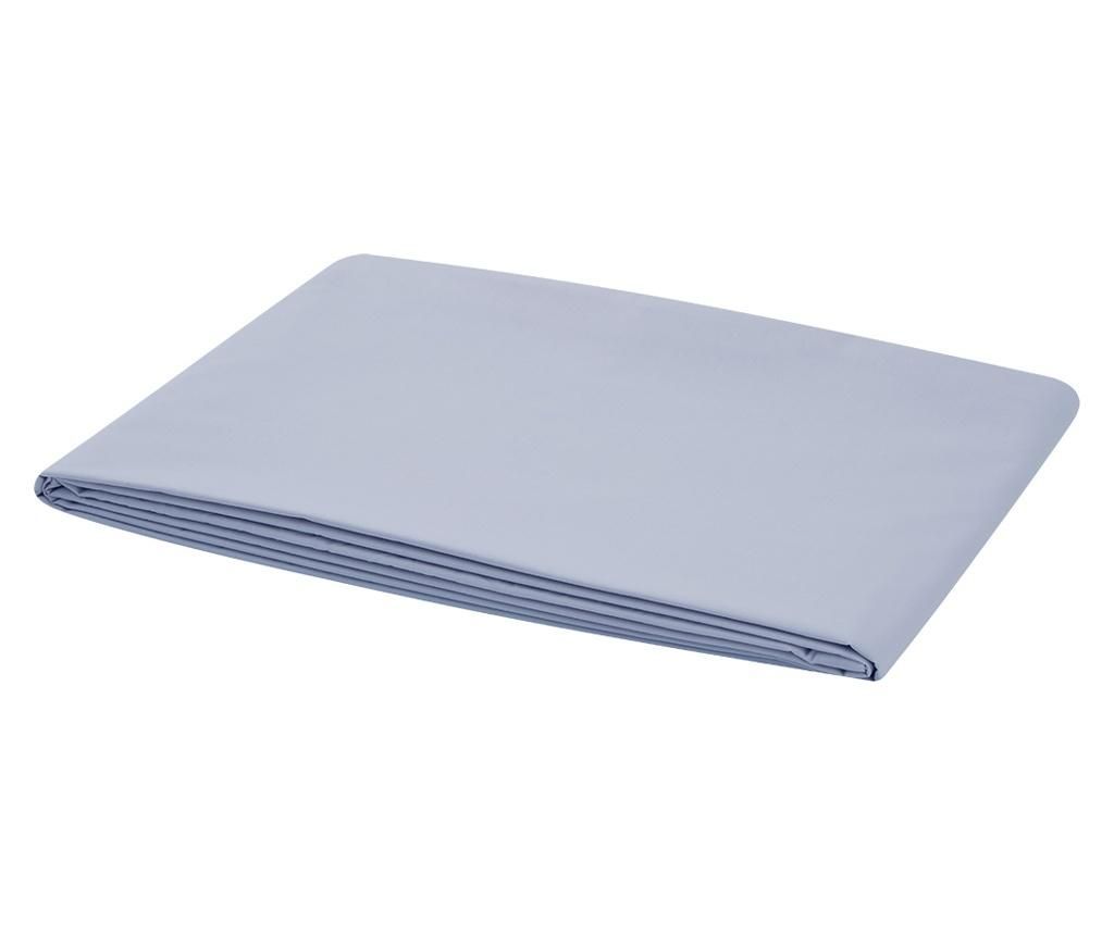 Cearsaf de pat cu elastic Satin Basic Light Blue 180x200 cm - BELLA MAISON, Albastru