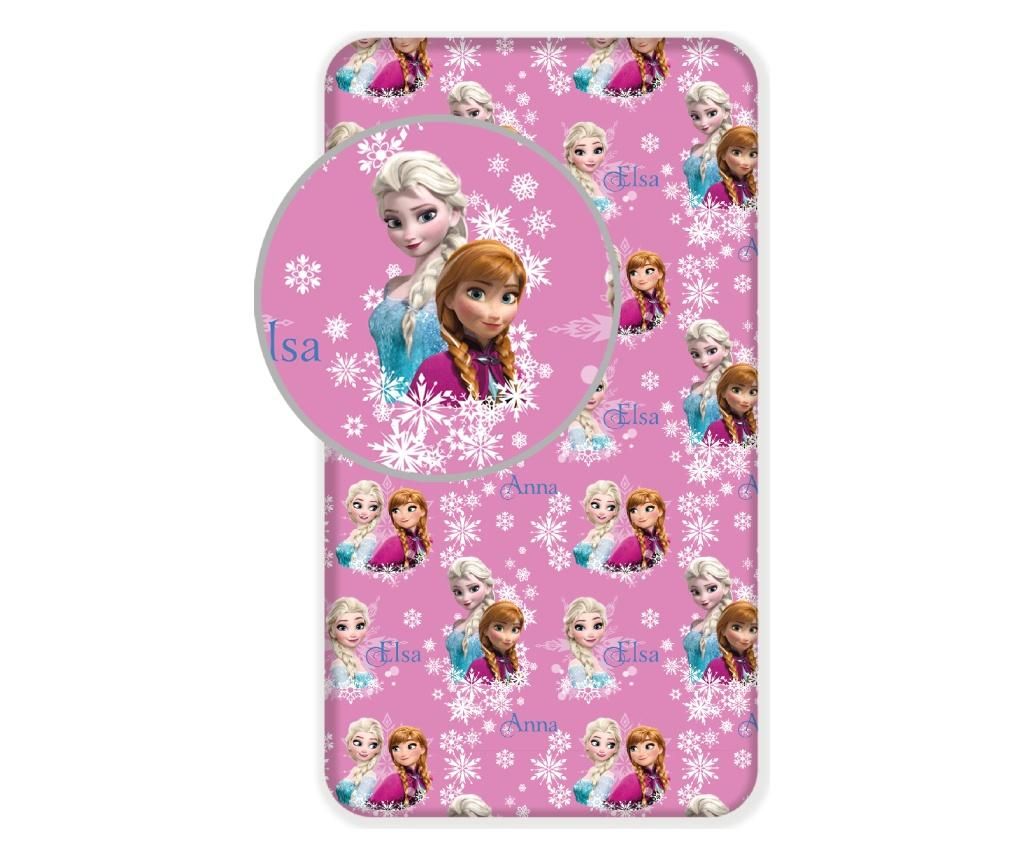 Cearsaf de pat cu elastic Ranforce Frozen Duo Sisters 90x200 - Frozen by Disney