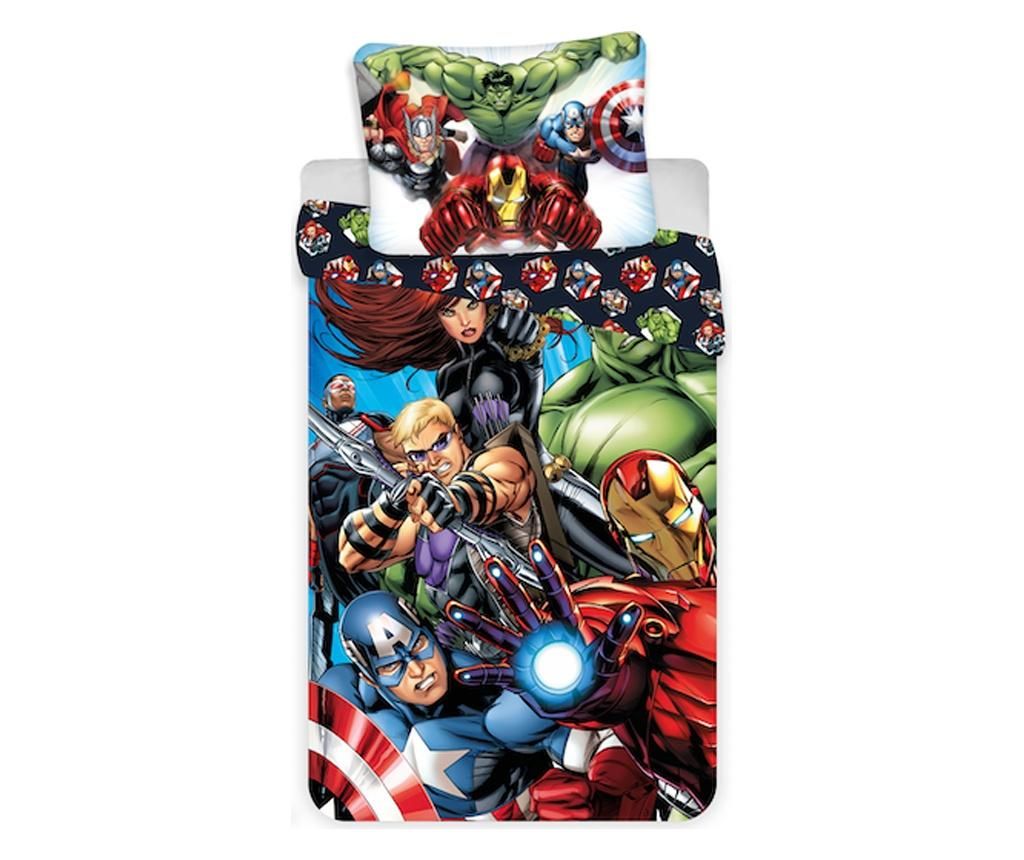 Set de pat Single Ranforce Avengers - Avengers by Marvel, Multicolor