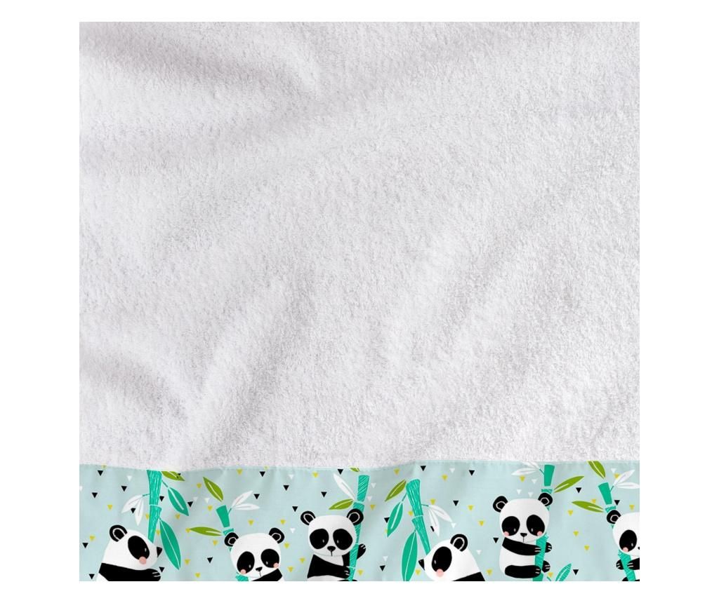 Set 2 prosoape de baie Moshi Moshi, Panda Garden Blue, bumbac, albastru - MOSHI MOSHI, Albastru - 2 | YEO