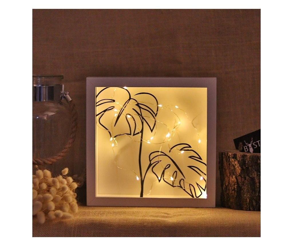 Decoratiune cu LED Bystag, Leafs, metal, 25x25x0 cm - Bystag, Multicolor