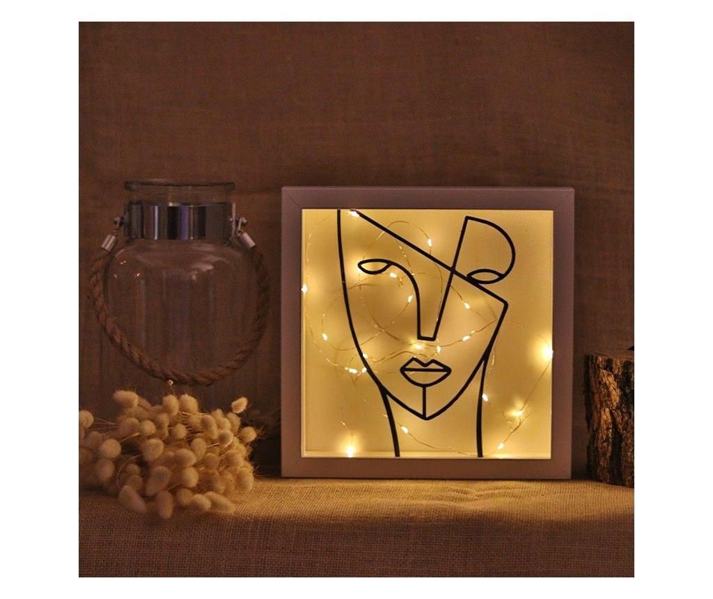 Decoratiune cu LED Bystag, Mask, metal, 25x25x0 cm - Bystag, Multicolor