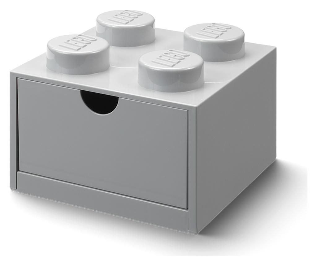 Organizator pentru birou LEGO Square Grey – LEGO Storage, Gri & Argintiu LEGO Storage imagine 2022