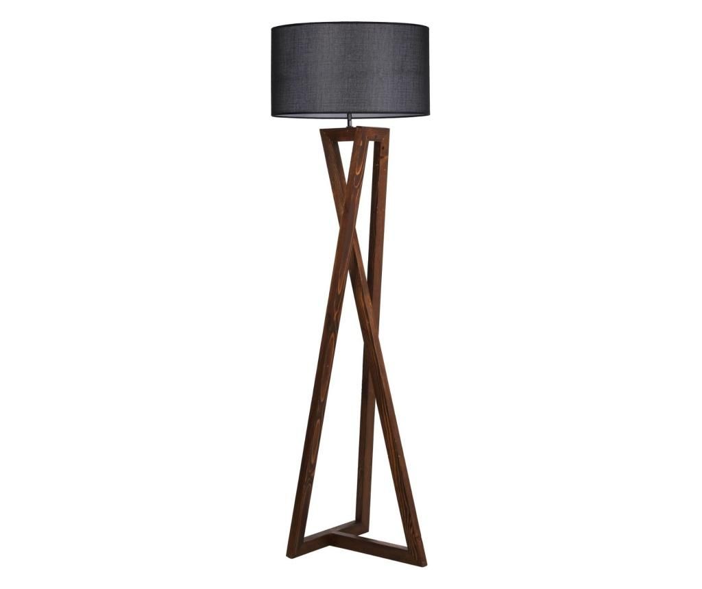 Lampadar Luin, corp din metal, max. 60 W, negru/maro alun – Luin Luin imagine 2022 caserolepolistiren.ro