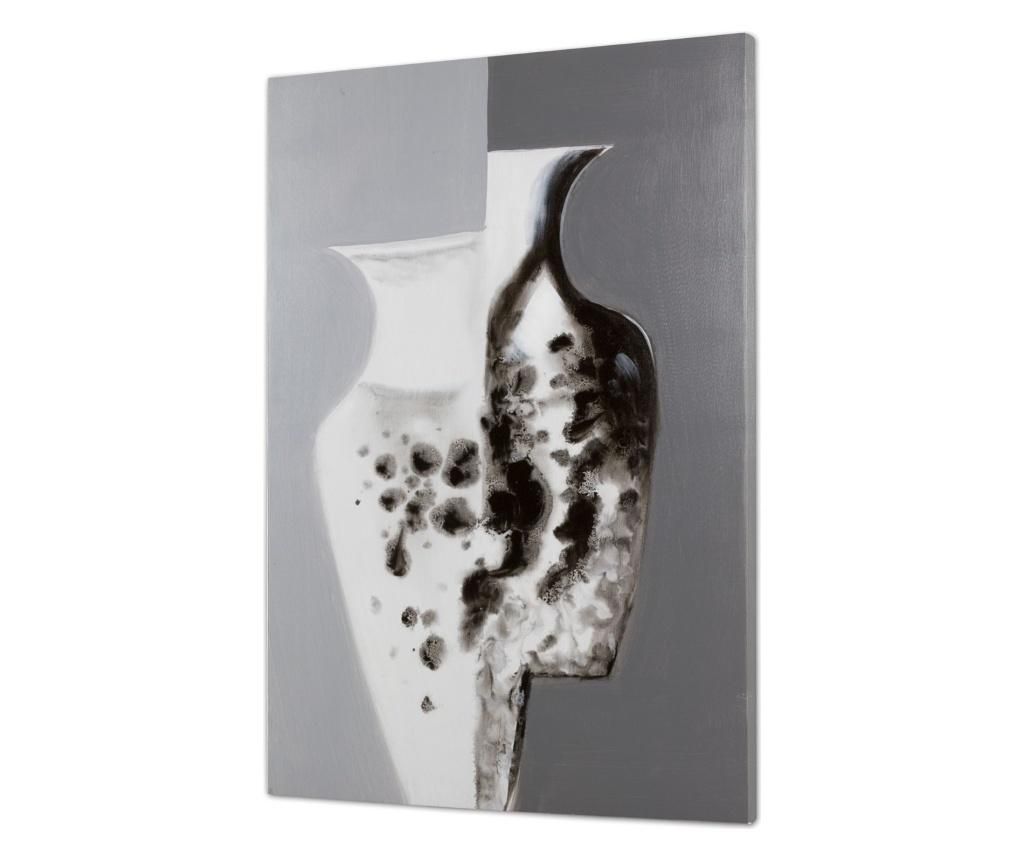 Tablou Vases Other 60x90 cm - Santiago Pons, Gri & Argintiu