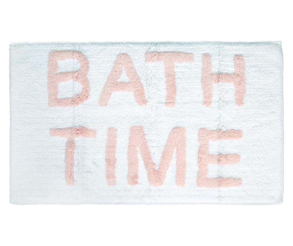 Covoras de baie Time White Pink 51x81 cm - Irya, Alb