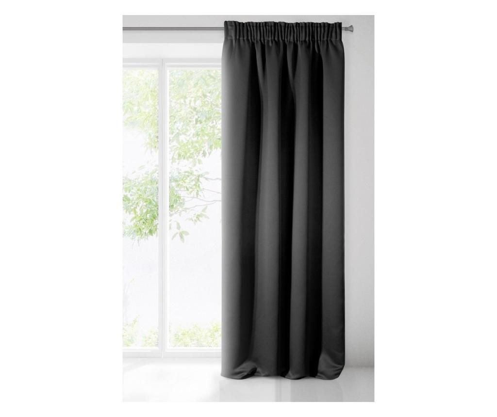 Draperie Parisa Black 135x270 cm - Eurofirany, Negru