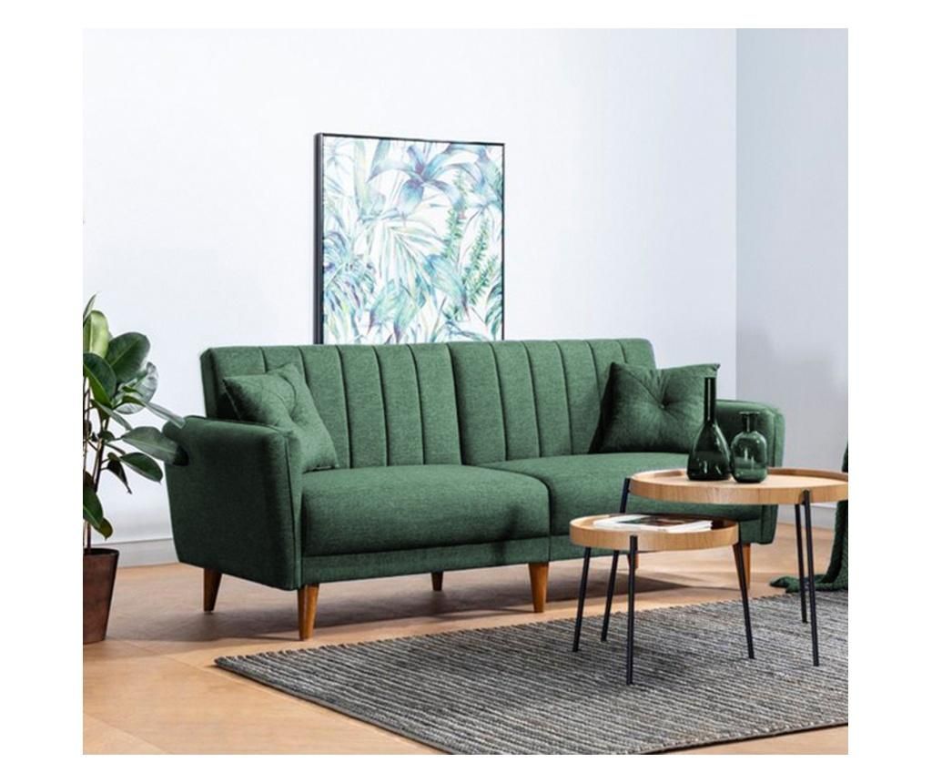 Canapea extensibila cu 3 locuri Aqua Green - Unique Design, Verde